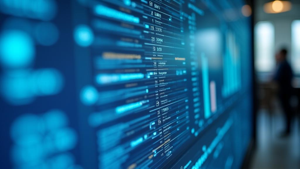 Financial document analysis in a high-tech interface