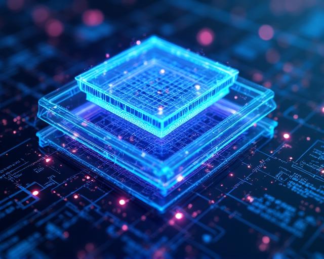 Futuristic AI interface showing automated business workflows